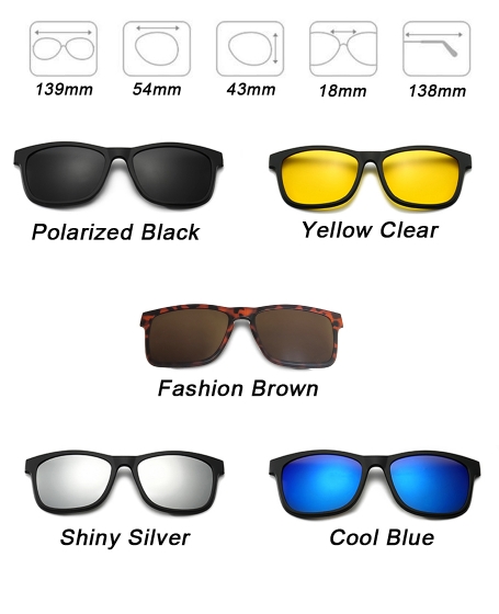 Pinnacle <br/> Interchangeable Polarized <br/>5 in 1 Sunglasses <b>Bronze</b>